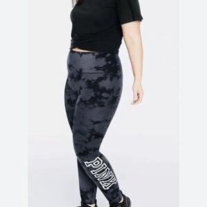Victoria Secret Pink Logo Leggings in Infinity Tie Dye
